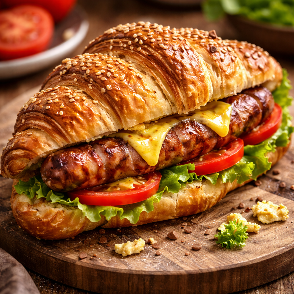 Beef Sausage Croisant